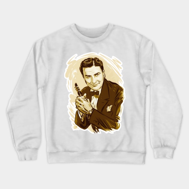 Artie Shaw - An illustration by Paul Cemmick Crewneck Sweatshirt by PLAYDIGITAL2020